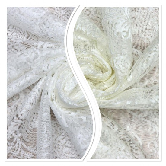 Nora V--1 Wholesale Raschel Plain Knitted Tulle Curtain Fabrics Living Room and Bedroom Curtains 2 Models 100% Polyester