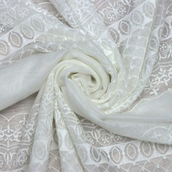 Kanaviçe-1  Wholesale Brode Tulle Curtain Fabrics Living Room and Bedroom Curtains  100% Polyester