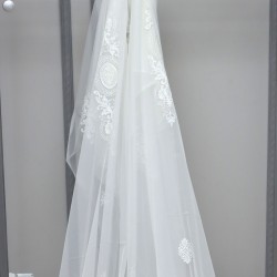 Kuşadası V-52 Wholesale Embroidered Brode Tulle Curtain Fabrics Living Room and Bedroom Curtains 3 Models 100% Polyester