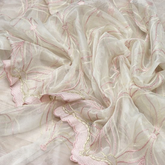 Lizbon V--67 Wholesale Decor Brode Tulle Curtain Fabrics Living Room and Bedroom Curtains 2 Models 100% Polyester