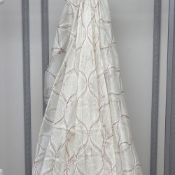 Lizbon V-68 Wholesale Decor Brode Tulle Curtain Fabrics Living Room and Bedroom Curtains 2 Models 100% Polyester