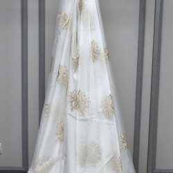 Madrid V-18 Wholesale Colorful Embroidered Tulle Curtain Fabrics Living Room and Bedroom Curtains 4 Models 100% Polyester