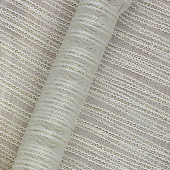 Medan V--9 Wholesale Striped Transparent Tulle Curtain Fabrics Living Room and Bedroom Curtains 2 Models 100% Polyester