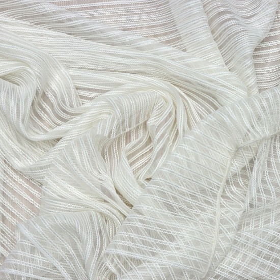 Medan V-11 Wholesale Striped Transparent Tulle Curtain Fabrics Living Room and Bedroom Curtains 2 Models 100% Polyester