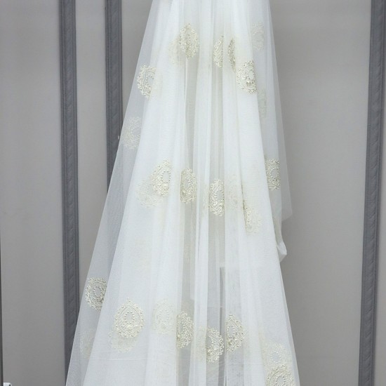 Milano V--3 Wholesale Brode Embroidered Tulle Curtain Fabrics Living Room and Bedroom Curtains 3 Models 100% Polyester