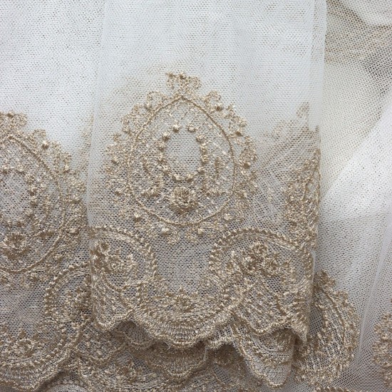 Milano V-18 Wholesale Brode Embroidered Tulle Curtain Fabrics Living Room and Bedroom Curtains 3 Models 100% Polyester