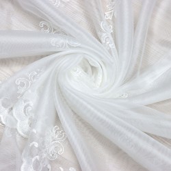 Montreal V--2 Wholesale Brode Tulle Curtain Fabrics Living Room and Bedroom Curtains 3 Models 100% Polyester