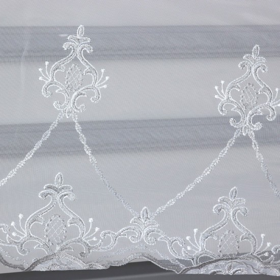 Nakış V-3 Wholesale Brode Embroidered Tulle Curtain Fabrics Living Room and Bedroom Curtains 5 Models 100% Polyester