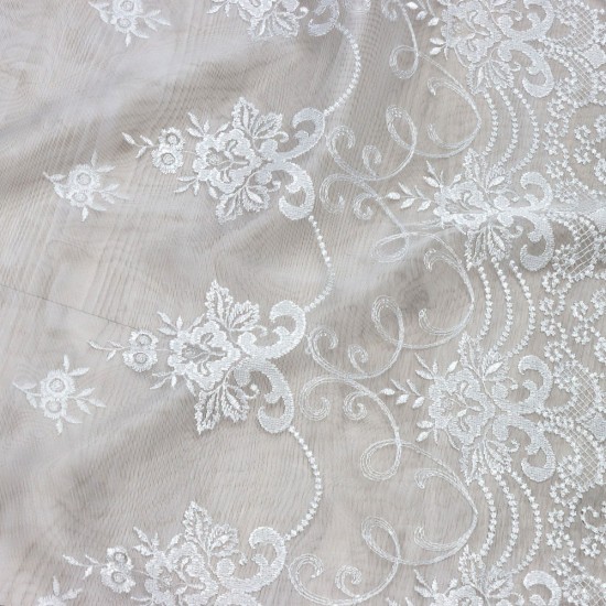 Paris V--2  Wholesale Brode Embroidered Tulle Curtain Fabrics Living Room and Bedroom Curtains 3 Models 100% Polyester