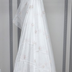 Paris V-5  Wholesale Brode Embroidered Tulle Curtain Fabrics Living Room and Bedroom Curtains 3 Models 100% Polyester