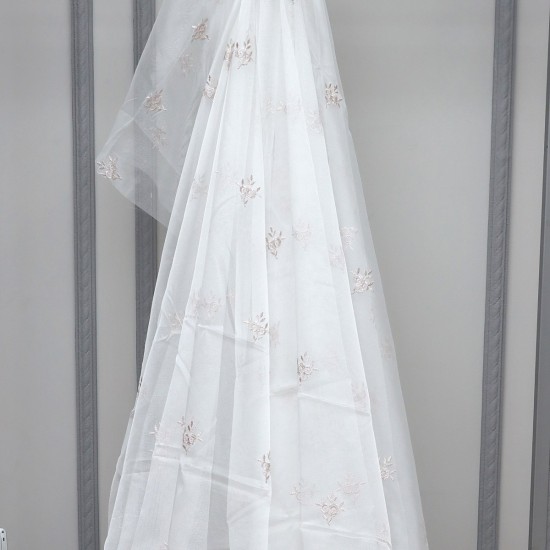 Paris V-5  Wholesale Brode Embroidered Tulle Curtain Fabrics Living Room and Bedroom Curtains 3 Models 100% Polyester