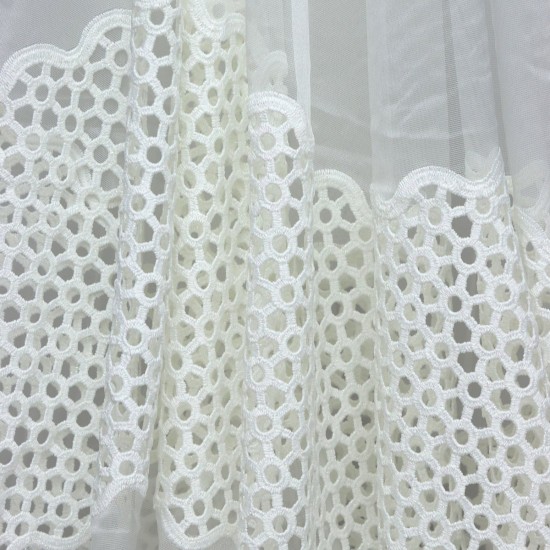 Samara V-10 Wholesale Brode Tulle Curtain Fabrics Living Room and Bedroom Curtains 4 Models 100% Polyester