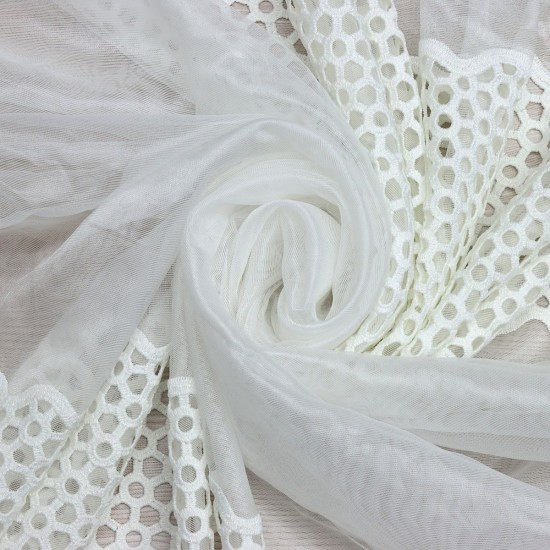 Samara V-10 Wholesale Brode Tulle Curtain Fabrics Living Room and Bedroom Curtains 4 Models 100% Polyester