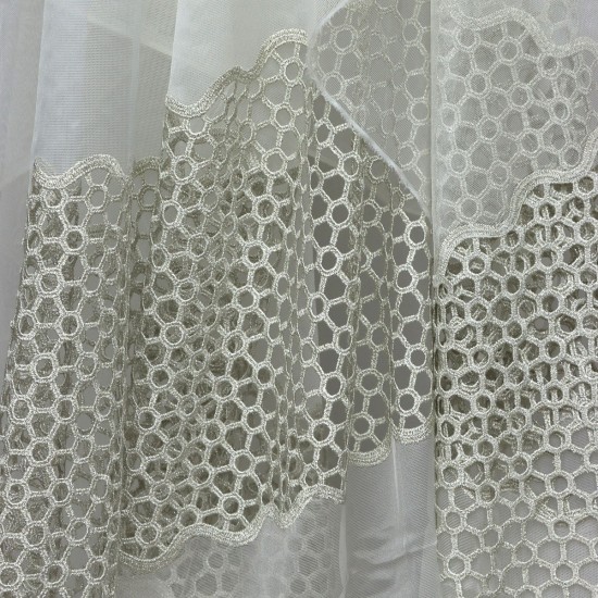 Samara V-11 Wholesale Brode Tulle Curtain Fabrics Living Room and Bedroom Curtains 4 Models 100% Polyester