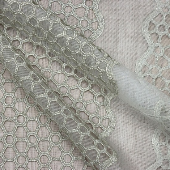 Samara V-11 Wholesale Brode Tulle Curtain Fabrics Living Room and Bedroom Curtains 4 Models 100% Polyester