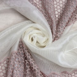 Samara V-12 Wholesale Brode Tulle Curtain Fabrics Living Room and Bedroom Curtains 4 Models 100% Polyester