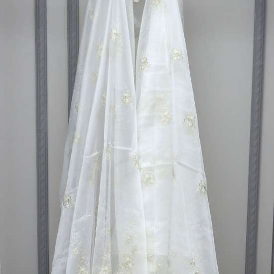 Prag V-4 Wholesale Brode Embroidered Tulle Curtain Fabrics Living Room and Bedroom Curtains 5 Models 100% Polyester