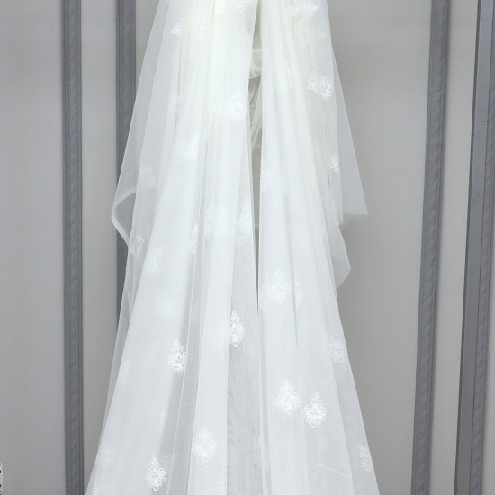 Roma V-3 Wholesale Brode Embroidered Tulle Curtain Fabrics Living Room and Bedroom Curtains 4 Models 100% Polyester