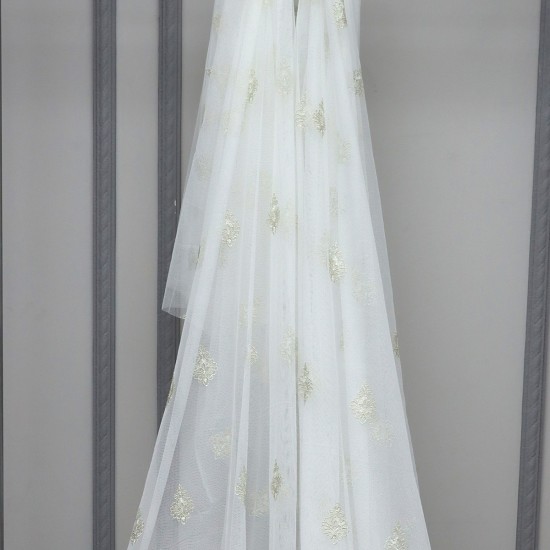 Roma V-4 Wholesale Brode Embroidered Tulle Curtain Fabrics Living Room and Bedroom Curtains 4 Models 100% Polyester