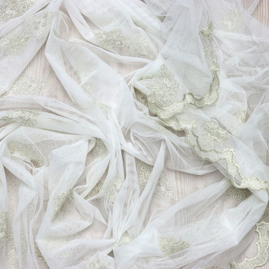 Roma V-4 Wholesale Brode Embroidered Tulle Curtain Fabrics Living Room and Bedroom Curtains 4 Models 100% Polyester