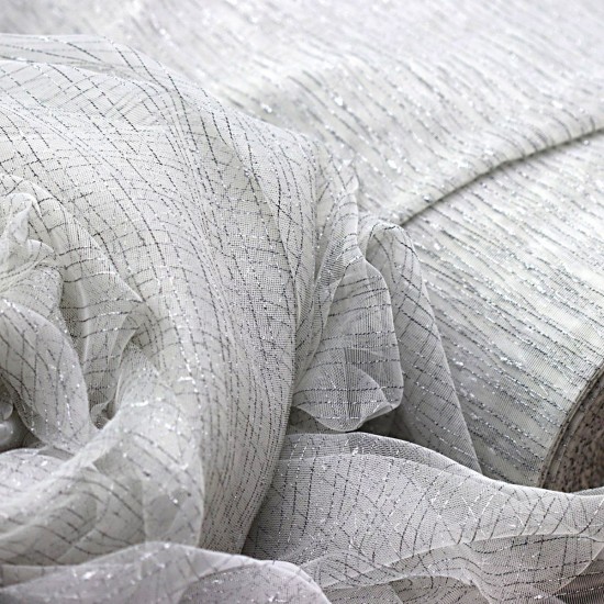 Rowenta V-7 Wholesale Silvery Tulle Curtain Fabrics Living Room and Bedroom Curtains 6 Models 100% Polyester