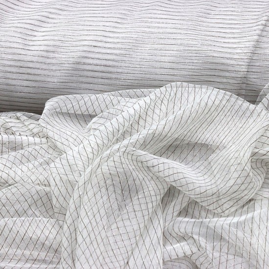 Samira V-4 Wholesale Decorative Tulle Curtain Fabrics Living Room and Bedroom Curtains 4 Models 100% Polyester