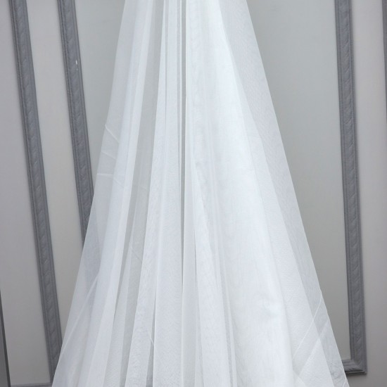 St-407 V-1 Wholesale Transparent Linen Tulle Curtain Fabrics Living Room and Bedroom Curtains 2 Models 100% Polyester