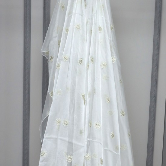 Tebriz V-4 Wholesale Brode Embroidered Tulle Curtain Fabrics Living Room and Bedroom Curtains 4 Models 100% Polyester