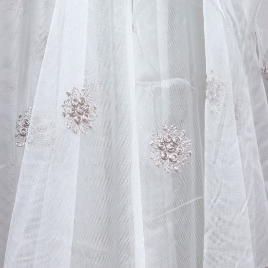 Tebriz V-5 Wholesale Brode Embroidered Tulle Curtain Fabrics Living Room and Bedroom Curtains 4 Models 100% Polyester