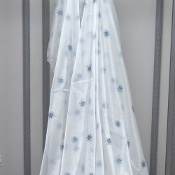 Tebriz V-34 Wholesale Brode Embroidered Tulle Curtain Fabrics Living Room and Bedroom Curtains 4 Models 100% Polyester