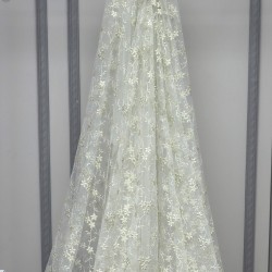 Tiflis V-4 Wholesale Brode Embroidered Tulle Curtain Fabrics Living Room and Bedroom Curtains 2 Models 100% Polyester