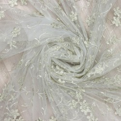 Tiflis V-4 Wholesale Brode Embroidered Tulle Curtain Fabrics Living Room and Bedroom Curtains 2 Models 100% Polyester