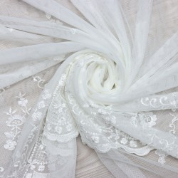 Venedik V-2 Wholesale Brode Tulle Curtain Fabrics Living Room and Bedroom Curtains 4 Models 100% Polyester