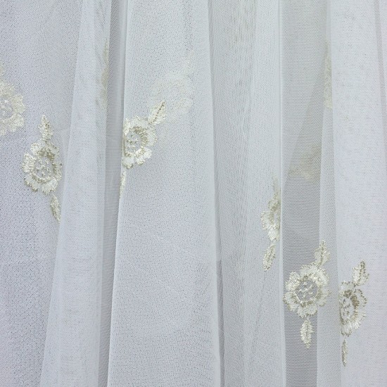 Venedik V-4 Wholesale Brode Tulle Curtain Fabrics Living Room and Bedroom Curtains 4 Models 100% Polyester