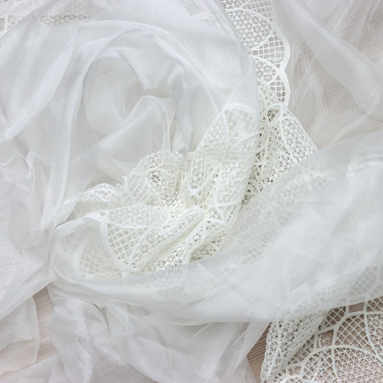 Venüs V--40 Wholesale Brode Embroidered Tulle Curtain Fabrics Living Room and Bedroom Curtains 5 Models 100% Polyester