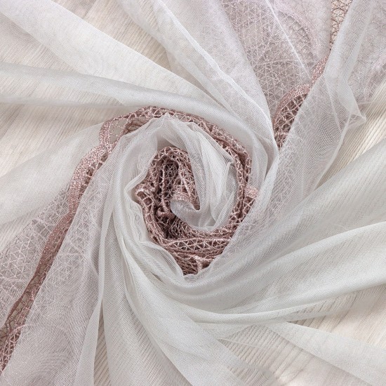 Venüs V-42 Wholesale Brode Embroidered Tulle Curtain Fabrics Living Room and Bedroom Curtains 5 Models 100% Polyester