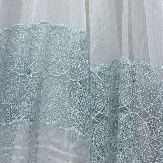 Venüs V-43 Wholesale Brode Embroidered Tulle Curtain Fabrics Living Room and Bedroom Curtains 5 Models 100% Polyester
