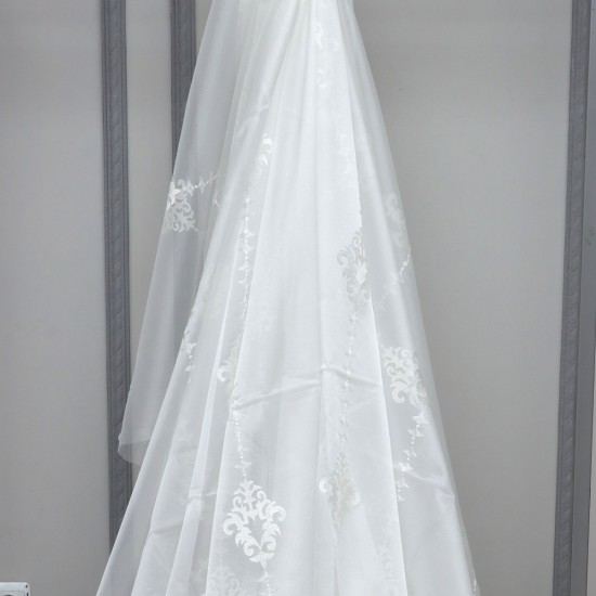 Newcity V--1 Wholesale Embroidered Brode Tulle Curtain Fabrics Living Room and Bedroom Curtains 4 Models 100% Polyester