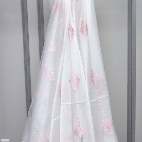 Newcity V-7 Wholesale Embroidered Brode Tulle Curtain Fabrics Living Room and Bedroom Curtains 4 Models 100% Polyester