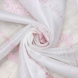 Newcity V-7 Wholesale Embroidered Brode Tulle Curtain Fabrics Living Room and Bedroom Curtains 4 Models 100% Polyester