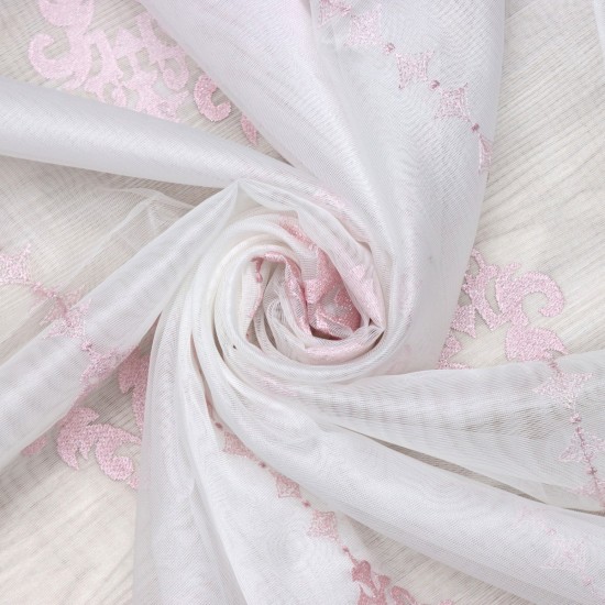 Newcity V-7 Wholesale Embroidered Brode Tulle Curtain Fabrics Living Room and Bedroom Curtains 4 Models 100% Polyester