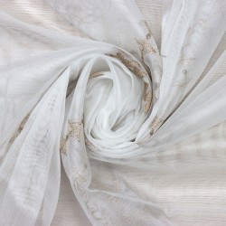 Newcity V-9 Wholesale Embroidered Brode Tulle Curtain Fabrics Living Room and Bedroom Curtains 4 Models 100% Polyester