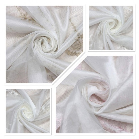 Cloud V--1 Wholesale Embroidered Tulle Curtain Fabrics Living Room and Bedroom Curtains 4 Models 100% Polyester