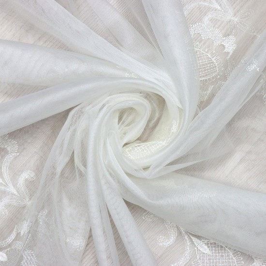 Cloud V--1 Wholesale Embroidered Tulle Curtain Fabrics Living Room and Bedroom Curtains 4 Models 100% Polyester