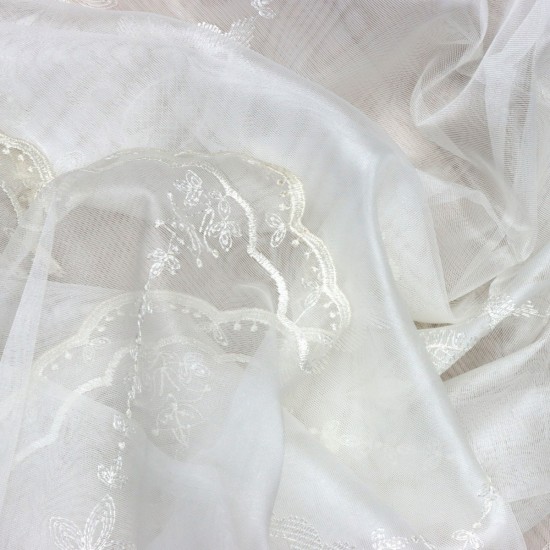 Cloud V--1 Wholesale Embroidered Tulle Curtain Fabrics Living Room and Bedroom Curtains 4 Models 100% Polyester