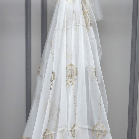 Cloud V-4 Wholesale Embroidered Tulle Curtain Fabrics Living Room and Bedroom Curtains 4 Models 100% Polyester