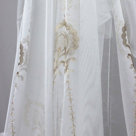 Cloud V-4 Wholesale Embroidered Tulle Curtain Fabrics Living Room and Bedroom Curtains 4 Models 100% Polyester