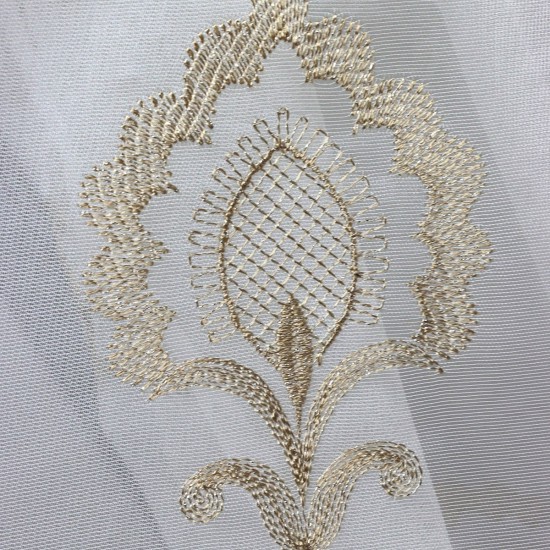 Cloud V-4 Wholesale Embroidered Tulle Curtain Fabrics Living Room and Bedroom Curtains 4 Models 100% Polyester