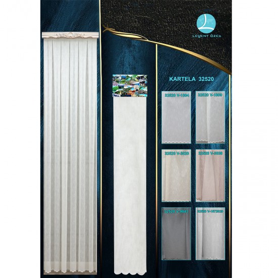 32520 Color Chart Wholesale Raschel Knit Tulle Curtain Fabrics Living Room and Bedroom Curtains 6 Models 100% Polyester