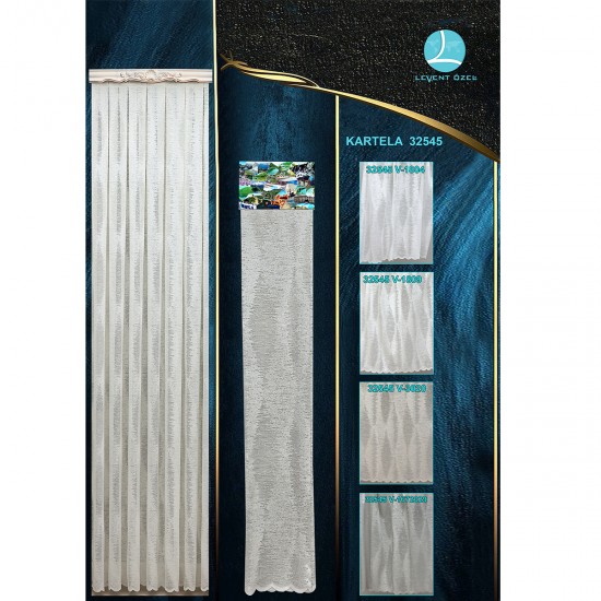 32545 Color Chart Wholesale Raschel Knit Tulle Curtain Fabrics Living Room and Bedroom Curtains 4 Models 100% Polyester